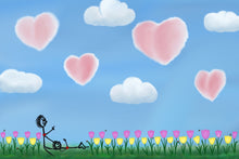 Load image into Gallery viewer, Heart Clouds Love Note Post