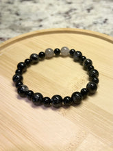 Load image into Gallery viewer, Black Rutilated Quartz &amp; Black Onyx Bracelet
