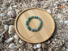 Load image into Gallery viewer, Amazonite &amp; Black Rutilated Quartz Bracelet
