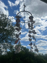 Load image into Gallery viewer, Seashell Wind Chime - 6 inch Wrapped Metal Hoop
