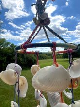 Load image into Gallery viewer, Seashell Wind Chime - 3 inch Wrapped Metal Hoop
