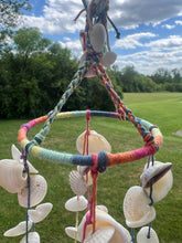 Load image into Gallery viewer, Seashell Wind Chime - 3 inch Wrapped Metal Hoop
